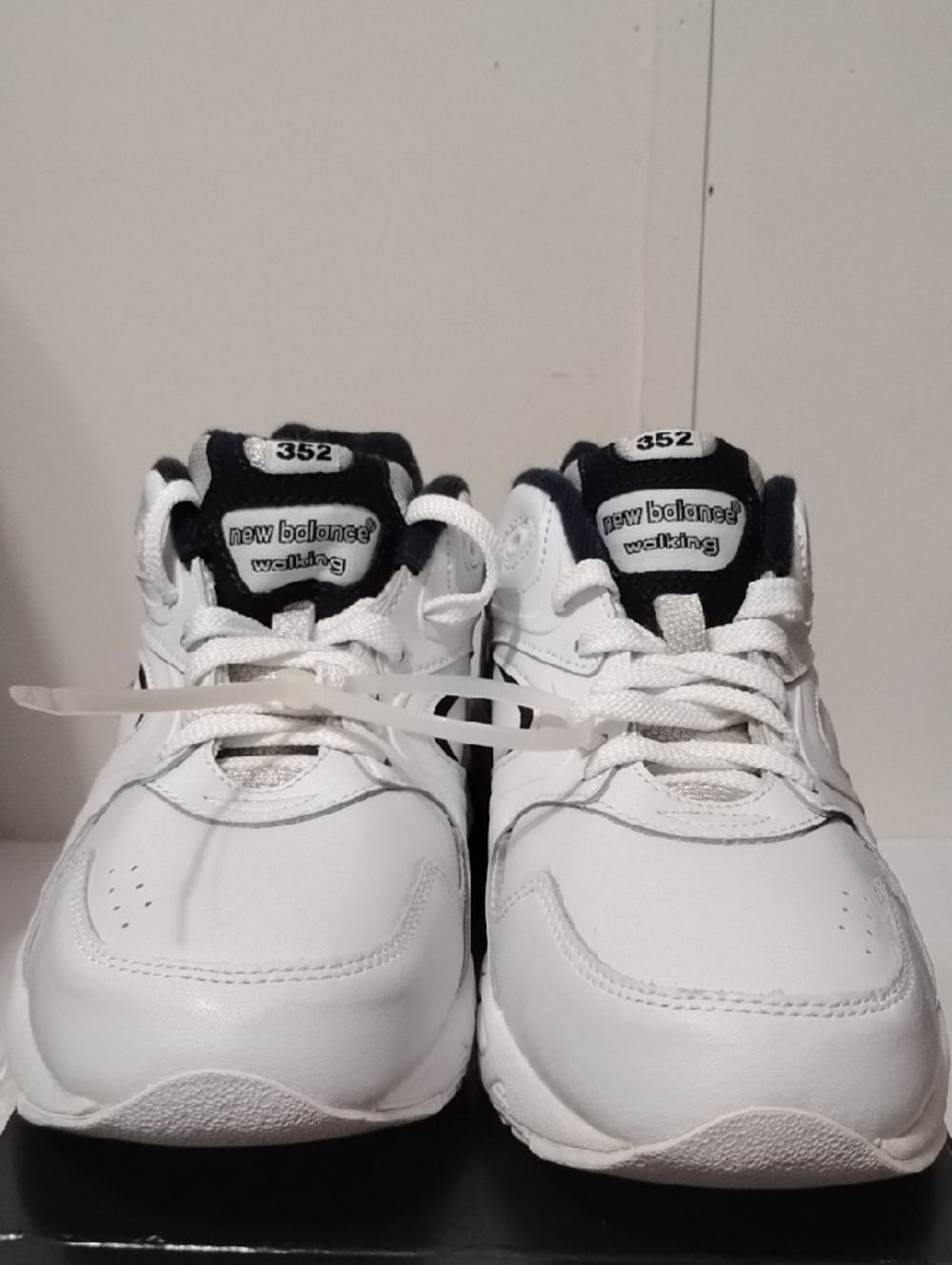 New Balance Kids White and Black Lace-Up Sneakers